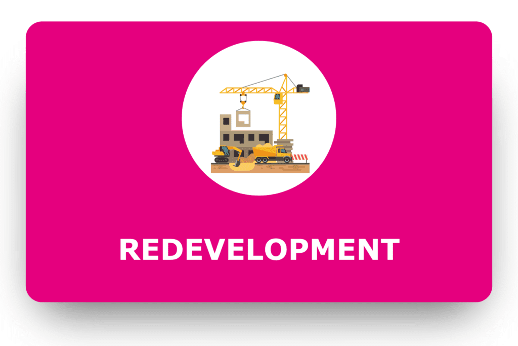 Redevelopment service provided by best real estate agent