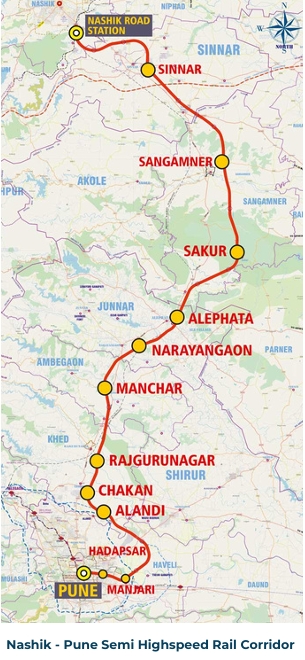 Nashik Railways Nashik - Pune semi highspeed rail corriodor